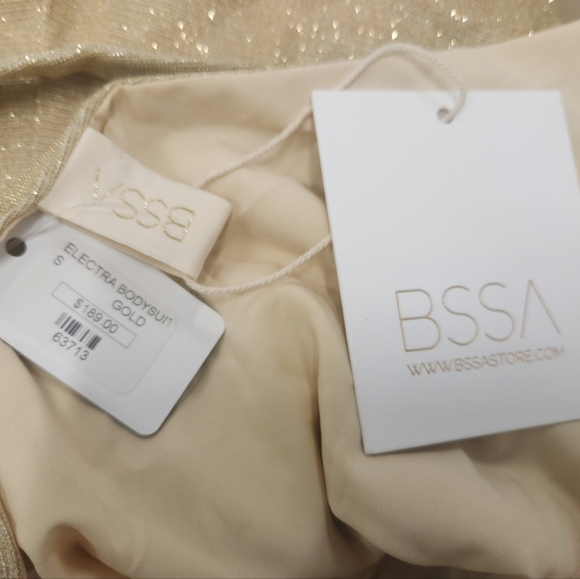 Electra Bodysuit Gold | BSSA Womens Top SZ SMALL NWT - Picture 8 of 15